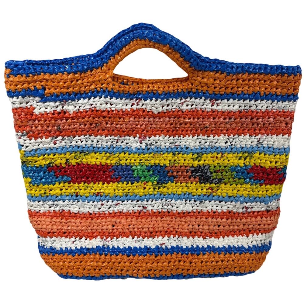 Upcycled Plarn Crocheted Tote Bag